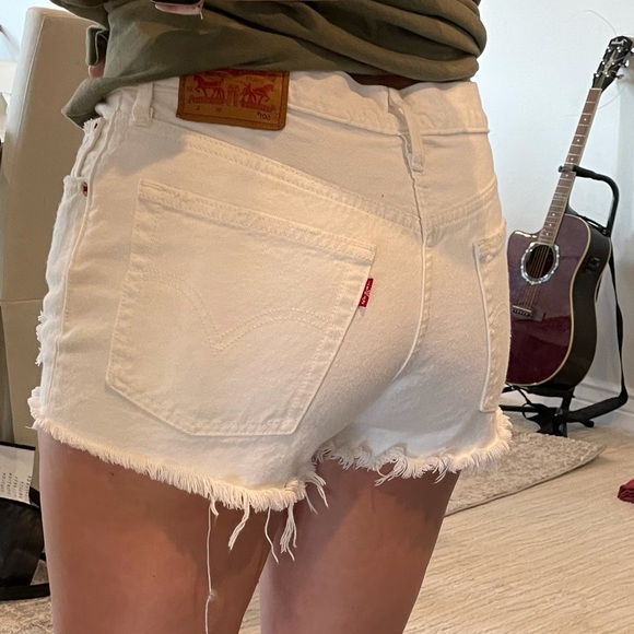 Levi’s 501 Vintage Distressed Denim Shorts - Picture 3 of 7